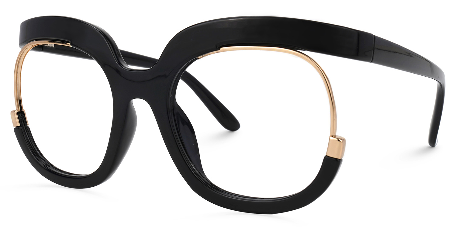 Darice Round Black Glasses
