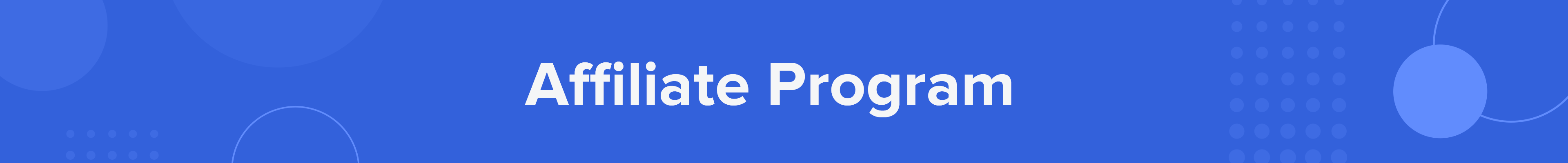 Affiliate Programme Banner